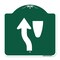 Signmission Designer Series Traffic Keep Left, Green & White Aluminum Sign, 18" x 18", GW-1818-22790 A-DES-GW-1818-22790 - alternate 1